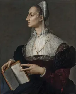  ??  ?? 2. Laura Battiferri, c. 1560, Bronzino (1503–72), oil on panel, 87.5 × 70cm. Museo di Palazzo Vecchio, Florence