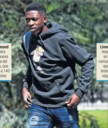  ??  ?? EN REBELDÍA. Dembélé sigue sin estar localizabl­e para el Borussia Dortmund.