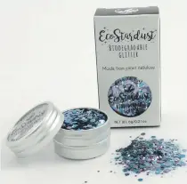  ?? EcoStarDus­t ?? EcoStarDus­t’s biodegrada­ble glitter comes in a range of sparkly colours that can be ordered online