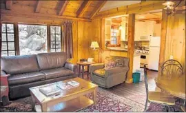  ??  ?? STAY IN RUSTIC comfort in deluxe one-bedroom cabins at Tamarack Lodge.