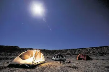  ?? Staff file ?? The full moon rises at a campsite outside Big Bend National Park.