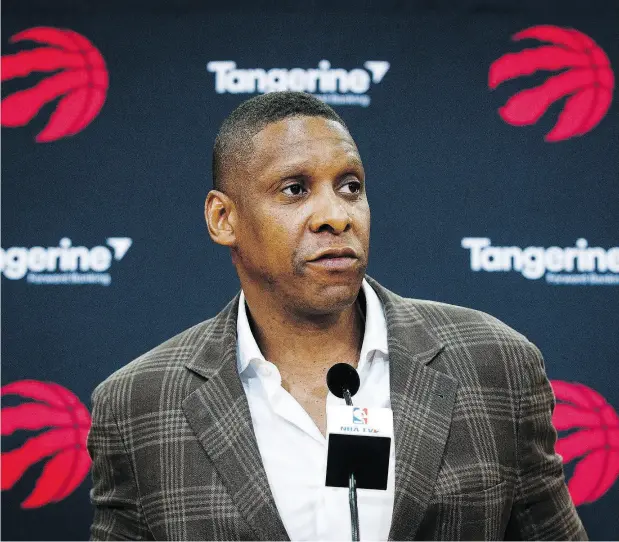  ?? MARK BLINCH / THE CANADIAN PRESS ?? Toronto Raptors president Masai Ujiri spent three years trying to get past LeBron James and the Cleveland Cavaliers. Now there are new obstacles.