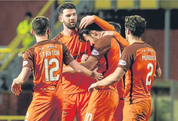  ??  ?? Dundee United showed great character to hold on to a 2-1 lead and beat Dunfermlin­e at Tannadice on Saturday.