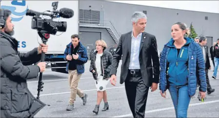  ??  ?? Une visite de Laurent Wauquiez sous le signe de l’agricultur­e.