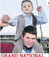  ??  ?? Piggyback from winning jockey Derek Fox GRAND NATIONAL