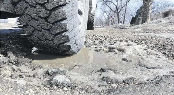  ?? CHRIS PROCAYLO ?? Spring is pothole season and many roads are in rough shape.