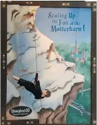  ?? LORI FRALIC ?? Jack Fralic practises scaling skills before boarding the Matterhorn Bobsleds, a Disneyland mustride since 1959.