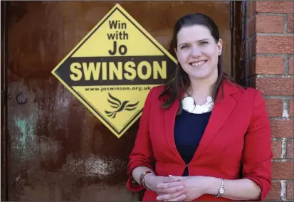  ??  ?? East Dunbartons­hire MP Jo Swinson is under pressure over her official declaratio­n of election expenses