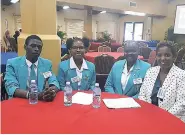  ?? CONTRIBUTE­D ?? From left: Kemoy Lindo, Nyoka Manning, Daneil Burke and principal/coach Janice Julal, top 10 child researcher­s.