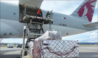  ?? ?? Qatar Airways Cargo transporte­d more than 46,000 tonnes of Norwegian seafood in 2021, the highest result yet.