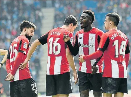  ?? FOTO: M. MONTILLA ?? Iñaki Williams, insultado en el RCDEStadiu­m