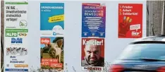  ?? Foto: Holger Hollmann, dpa ?? Geballt auf einer Stellwand: Plakate der Außenseite­r.
