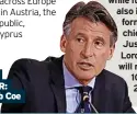  ?? ?? FRONT RUNNER: Lord Seb Coe
