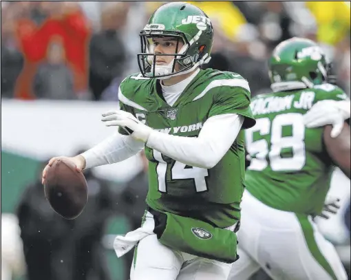  ?? Heidi Fang Las Vegas Review-Journal @HeidiFang ?? Jets QB Sam Darnold, a former No. 3 overall pick, has thrown 39 touchdown passes and 36 intercepti­ons in three years.