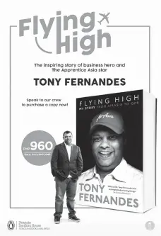  ?? CONTRIBUTE­D PHOTO ?? FLYING HIGH by Tan Sri Tony Fernandes, AirAsia Group CEO, is now available on board all AirAsia flights for only P960.