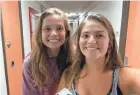  ??  ?? Freshmen Lindsay Dubin and Sophie Reeves are in isolation in Mack House.