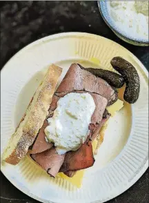  ?? PHOTOS BY GRETCHEN MCKAY / POST-GAZETTE ?? Horseradis­h is a key ingredient in a spicy sauce for roast beef sandwiches.