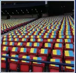  ?? ?? SUPPORT Ukraine flags on Hampden seats