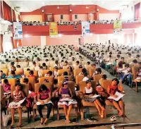  ??  ?? Children seated at a seminar