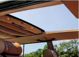  ??  ?? The Webasto sunroof handy for a royal wave