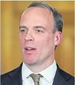  ??  ?? Foreign Secretary Dominic Raab stood in for the prime minister.