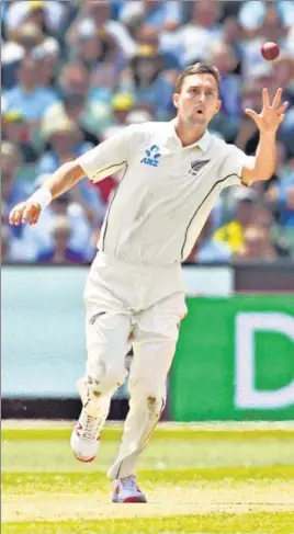  ?? GETTY IMAGES ?? Trent Boult fractured his non-bowling right hand during the Boxing Day Test in Australia.