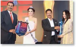  ??  ?? The award was given to Crowne Plaza New Delhi Mayur Vihar and received by Vikas Oswal, General Manager and Veenu Rastogi, Area Director - Sales & Marketing, North & West India