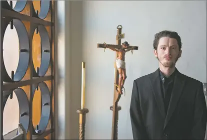  ?? Morgan Timms ?? Timothy Davis poses for a portrait Wednesday (Nov.14) at Our Lady of Guadalupe Church in Taos.