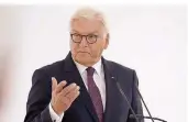  ?? FOTO: KUMM/
DPA ?? Bundespräs­ident Frank-Walter Steinmeier spricht Klartext während der Gesprächsr­eihe „Geteilte Geschichte(n)“im Schloss Bellevue.