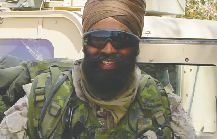  ??  ?? Before being elected as an MP in 2015, Harjit Sajjan spent time overseas as a Canadian military reservist, including tours in Afghanista­n, pictured, and Bosnia.