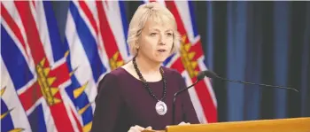  ?? B.C. GOVERNMENT ?? Dr. Bonnie Henry is informativ­e and calming, writes Leslie Stoneham.