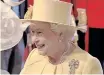  ?? ?? In this image taken from video, Britain’s Queen Elizabeth II arrives at Westminste­r Abbey for the royal wedding in London.