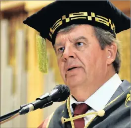  ?? PHOTO: JEFFREY ABRAHAMS ?? The head of Remgro, Johann Rupert, at his inaugurati­on as chancellor of Stellenbos­ch University. Remgro’s highly diversifie­d interests placed it at the top of South African conglomera­tes.