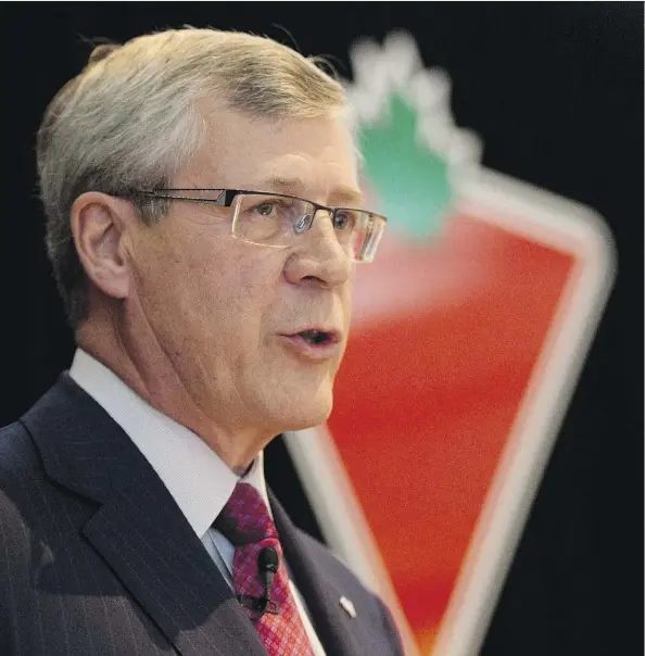  ?? LAURA PEDERSEN ?? Canadian Tire CEO Stephen Wetmore says the second quarter was much more “complex” than he anticipate­d. The Toronto-based company was dealing with its loyalty and credit card programs and purchase of sportswear maker Helly Hansen when bad weather in April cut into sales.