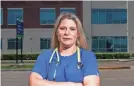  ?? THOMAS SHEA FOR USA TODAY ?? Jennifer Bridges, a nurse at Houston Methodist Hospital, is suing her employer over mandating vaccines for workers.