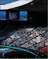  ?? ?? Crowds take their seats at Hampden Park