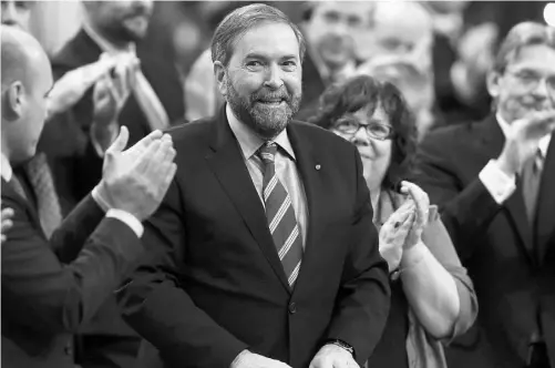  ?? Peter Foley/ Bloomberg ?? Federal NDP Leader Tom Mulcair says he’s aiming to become the first prime minister since 1894 to lead the nation with a full beard.