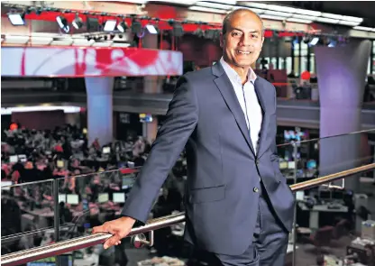  ??  ?? George Alagiah has received support from colleagues and members of the public – ‘I genuinely feel positive as I prepare for this challenge,’ he said yesterday