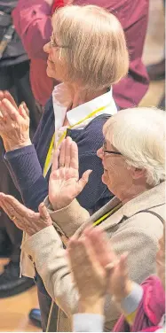  ?? Pictures: Steven Brown. ?? Applause and cheering from members of the various parties in Fife at the local election count in Glenrothes.