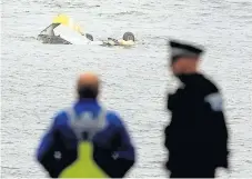  ?? PA. Picture: ?? Wreckage of the Super Puma L2 helicopter which went down in the sea with the loss of four lives in 2013.