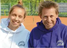  ?? Foto: Peter Dirlmeier ?? Freuen sich auf ihre neue Tätigkeit im Günzburger Auwald: Die neuen Tennis-Trainer Ewa Duda und Maarten de Boer.