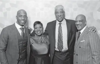  ?? Photos by Steve Peterson, Special to The Denver Post ?? Chauncey Billups, Staci Porter-bentley, Julius “Dr. J” Erving and Lonnie Porter.