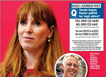  ?? ?? Housing row... Angela Rayner and her former aide Matt Finnegan