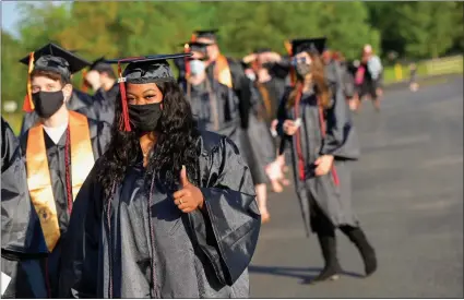  ?? PHOTO BY DAVID DEBALKO ?? The Class of 2021at Montgomery County Community College has 1,146graduat­es who earned a total of 1,168degrees and certificat­es.