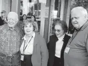  ?? TERRY ADAMSON AP ?? This April 2016 photo provided by Terry Adamson shows Achsah Nesmith, second from left, and her husband, Jeff Nesmith, right, with former President Jimmy Carter and his wife, Rosalynn Carter, in Plains, Georgia.