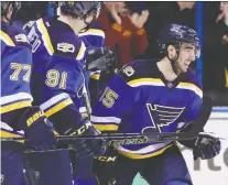  ?? JEFF ROBERSON/THE ASSOCIATED PRESS ?? Robby Fabbri is smiling again now that he’s finally healthy and scoring playoff goals. The St. Louis Blues forward was limited to 32 games this season due to injuries.