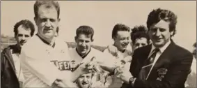  ??  ?? Packie Carthy accepting the Premier reserve silverware in 1992.