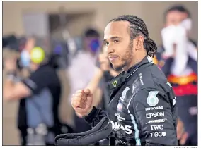  ?? AP FILE PHOTO ?? Formula One racer Lewis Hamilton has been knighted.