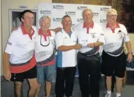  ??  ?? TOP TEAM: The winners of the Kenton Classic, from left, Wayne Williams, P Petts, sponsor Carl Vermeulen, skip Brian Buchanan and J van der Berg