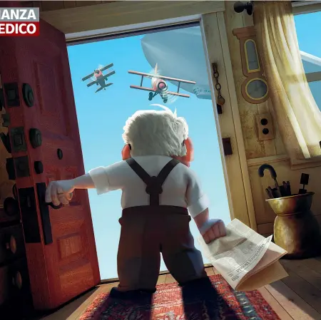  ??  ?? Animato
Il nonno protagonis­ta di «Up!», cartoon Disney